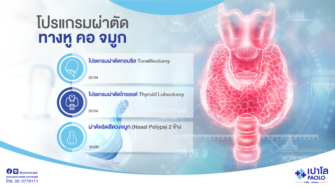 โปรแกรมผ่าตัดทาง หู คอ จมูก